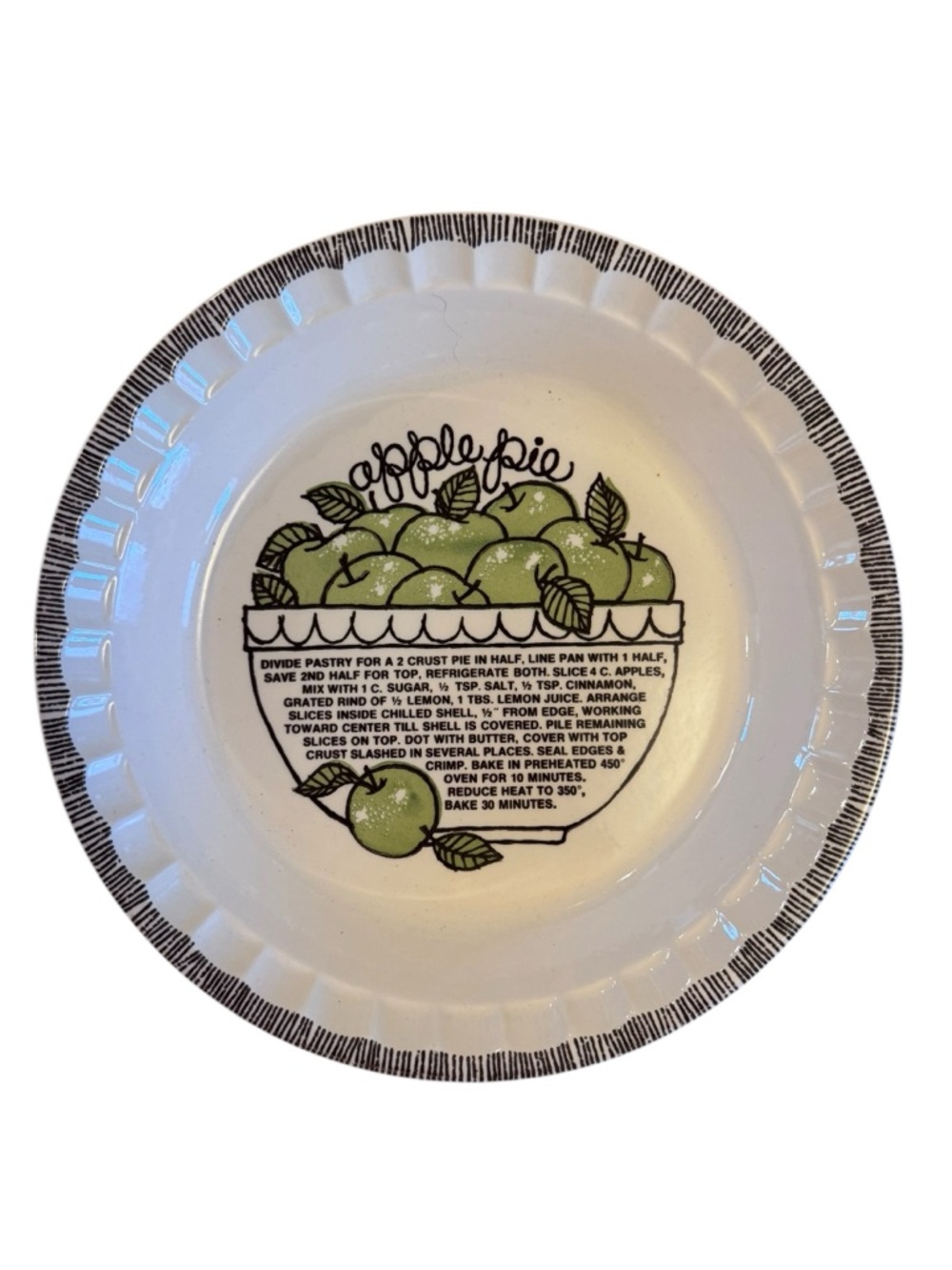 Vintage Royal China Country Harvest Apple Pie Baking Dish Grandma Core Cottage